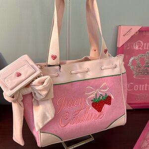 Juicy Couture Pink Strawberry Tote Bag